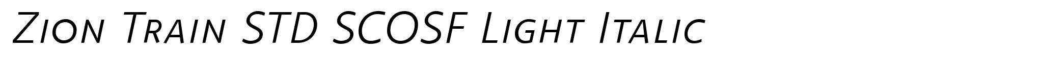 Zion Train STD SCOSF Light Italic image
